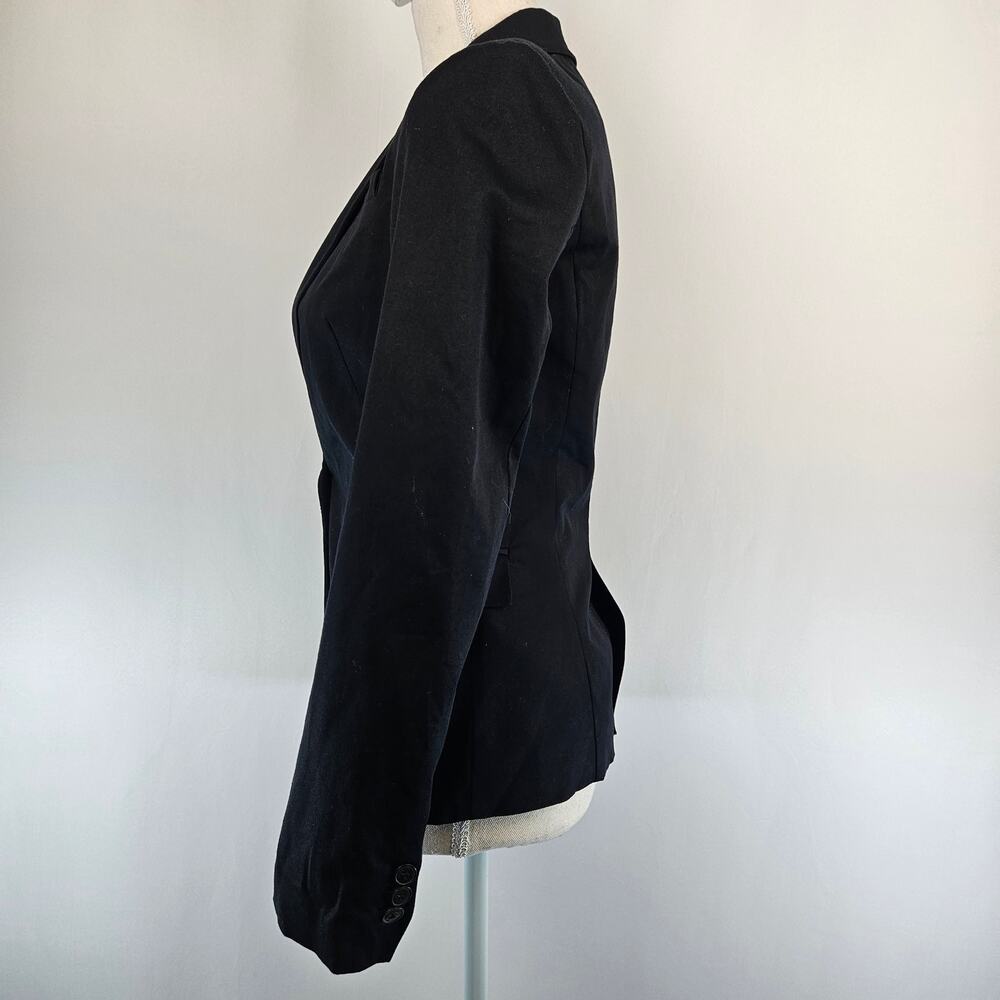 Zara Basic One Button Cotton Blend Fitted Notched… - image 6